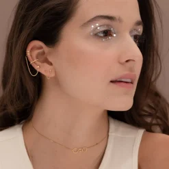 PENDIENTES HARI CHAIN BALL DUO GOLD