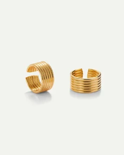 PENDIENTES HARI SOLID LINE GOLD