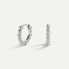 PENDIENTES HOOPS BALLS MINI SILVER