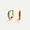 PENDIENTES HOOPS BRIGHT BLACK GOLD