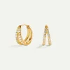 PENDIENTES HOOPS BRIGHT DOBLE GOLD