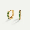 PENDIENTES HOOPS BRIGHT GREEN GOLD
