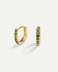 PENDIENTES HOOPS BRIGHT GREEN GOLD