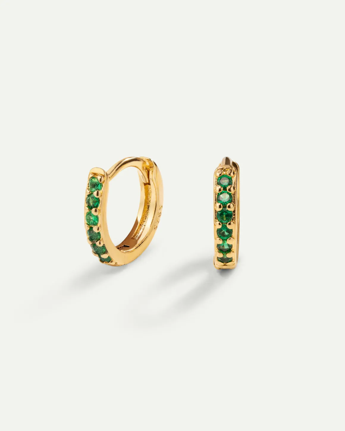 PENDIENTES HOOPS BRIGHT GREEN GOLD