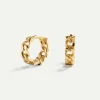 PENDIENTES HOOPS CHAIN GOLD