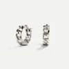 PENDIENTES HOOPS CHAIN SILVER