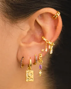 PENDIENTES HOOPS CHAIN SILVER