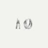 PENDIENTES HOOPS DOBLE MINI SILVER
