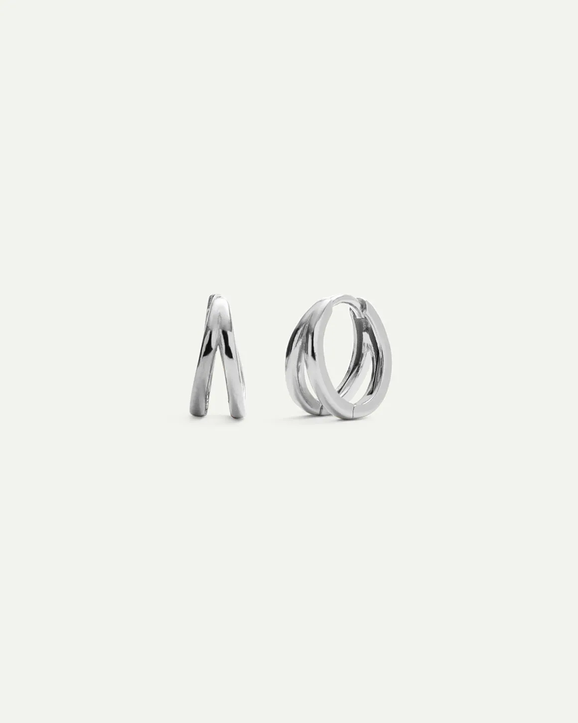 PENDIENTES HOOPS DOBLE MINI SILVER