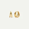 PENDIENTES HOOPS DOBLE MINI GOLD