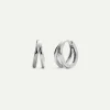 PENDIENTES HOOPS DOBLE SILVER