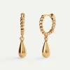 PENDIENTES HOOPS DROPS GOLD