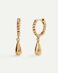PENDIENTES HOOPS DROPS GOLD