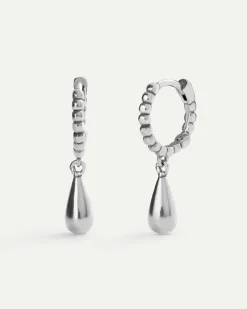 PENDIENTES HOOPS DROPS SILVER