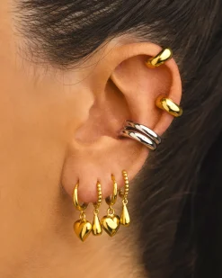 PENDIENTES HOOPS DROPS SILVER
