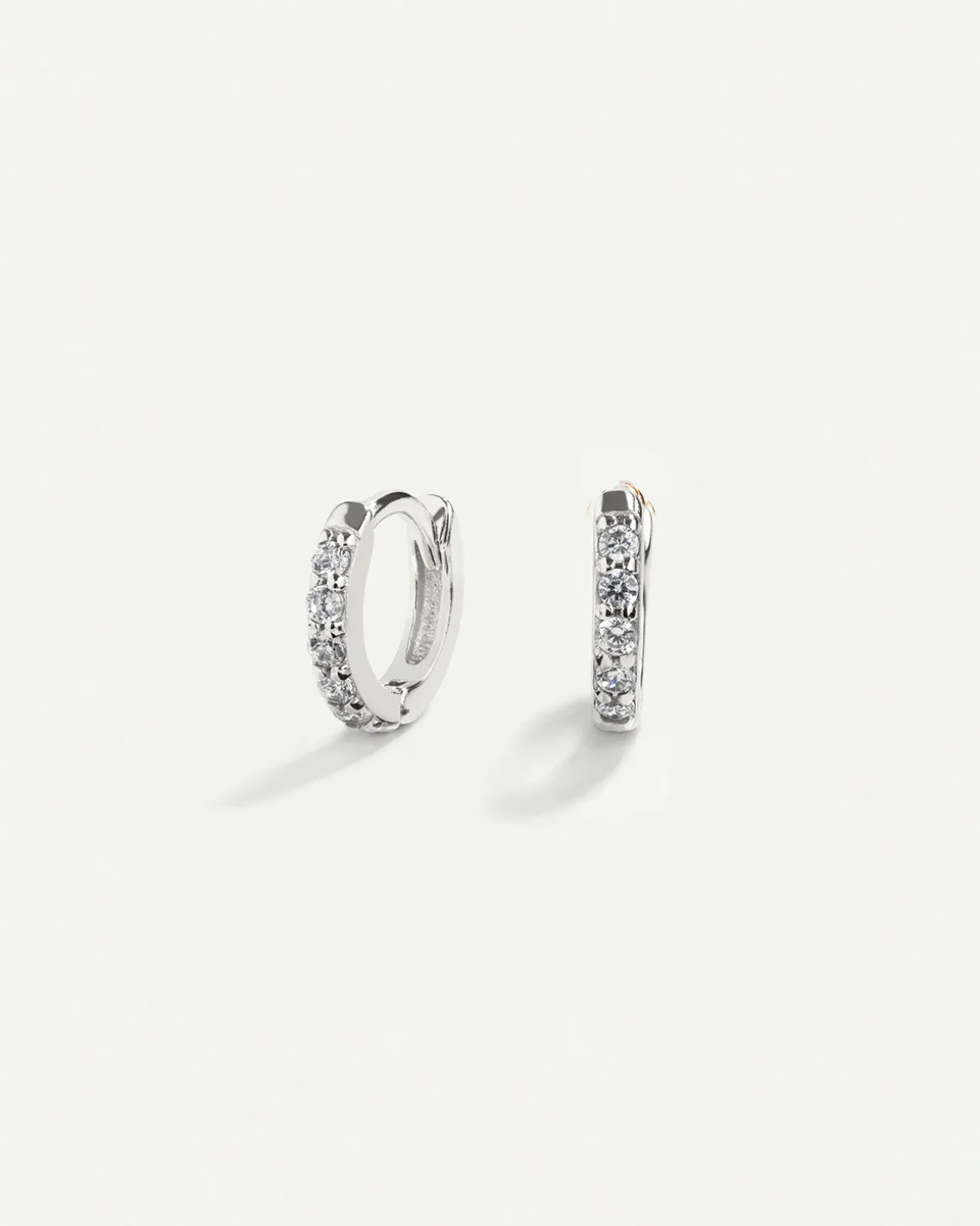 PENDIENTES HOOPS MINI BRIGHT SILVER
