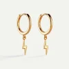 PENDIENTES HOOPS RAY GOLD