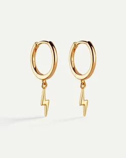PENDIENTES HOOPS RAY GOLD