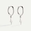PENDIENTES HOOPS RAY SILVER