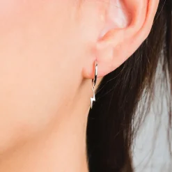 PENDIENTES HOOPS RAY SILVER