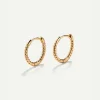 PENDIENTES HOOPS TWIST GOLD