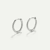 PENDIENTES HOOPS TWIST SILVER