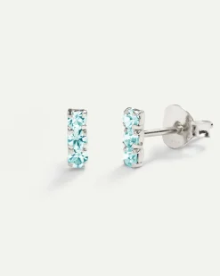 PENDIENTES HORIZON BLUE SILVER