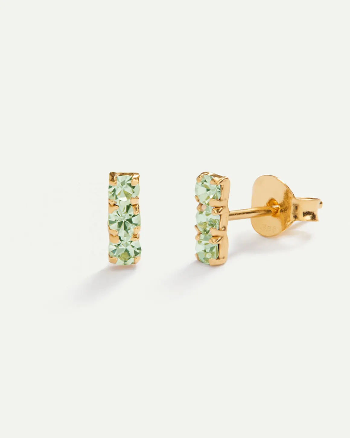 PENDIENTES HORIZON LIGHT GREEN GOLD