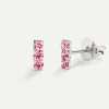 PENDIENTES HORIZON PINK SILVER