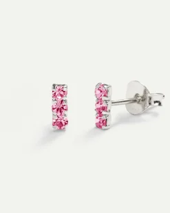 PENDIENTES HORIZON PINK SILVER