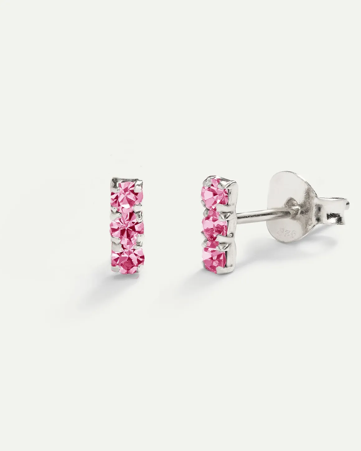 PENDIENTES HORIZON PINK SILVER