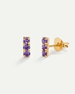 PENDIENTES HORIZON PURPLE GOLD