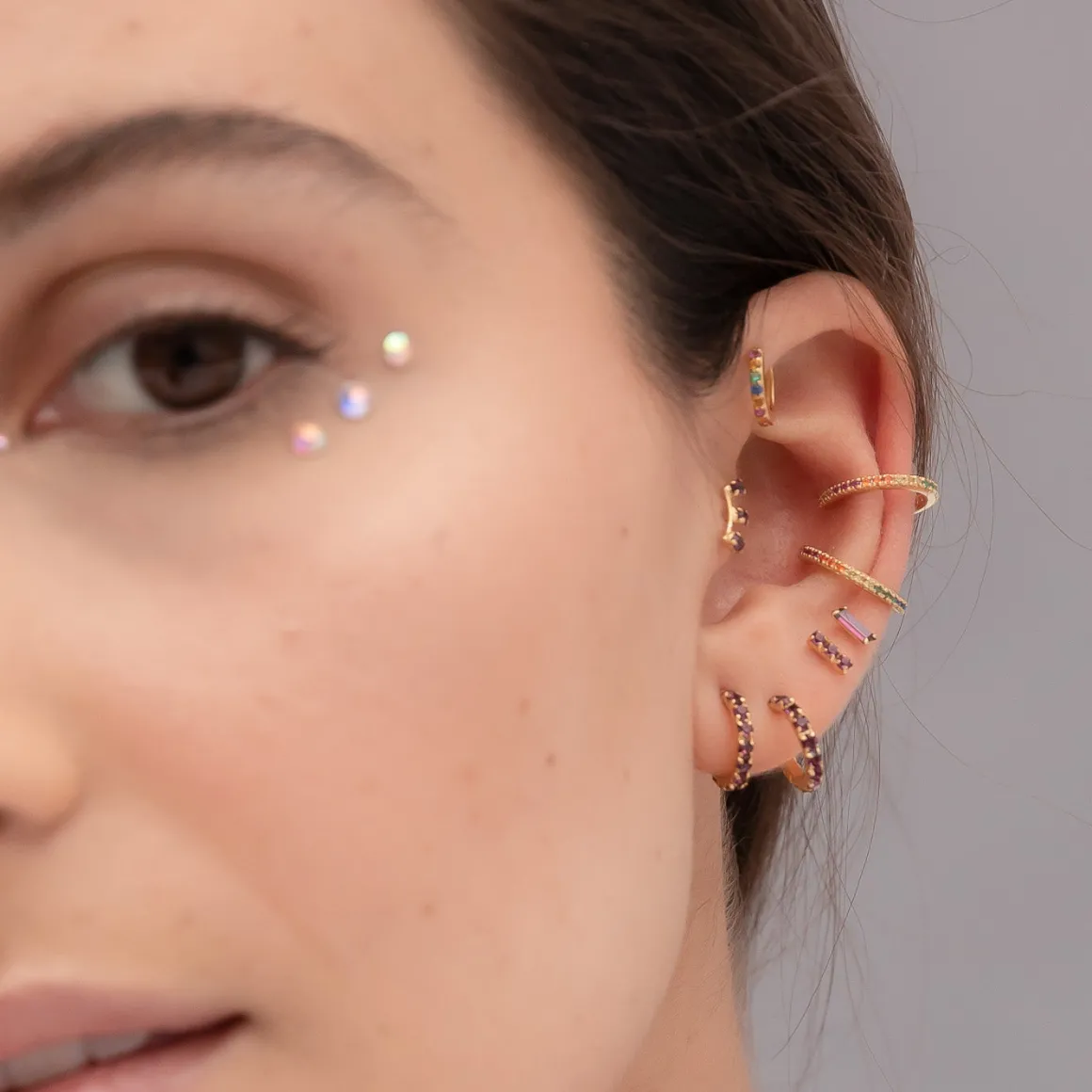 PENDIENTES HORIZON PURPLE GOLD