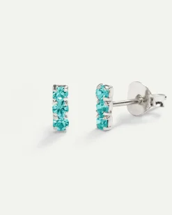 PENDIENTES HORIZON TURKIS SILVER