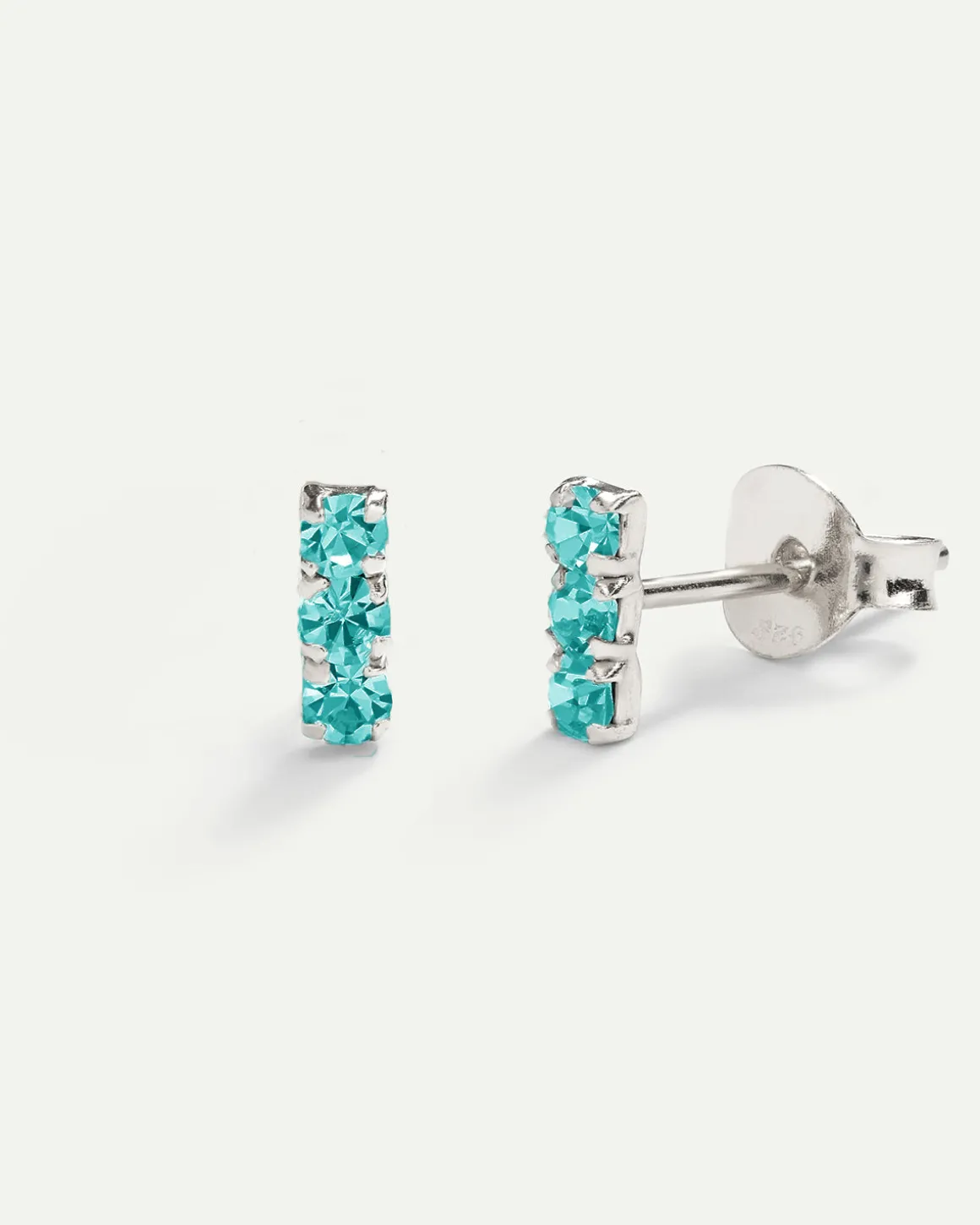 PENDIENTES HORIZON TURKIS SILVER