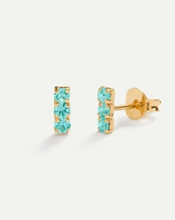 PENDIENTES HORIZON TURKIS GOLD