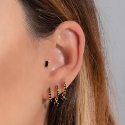 PENDIENTES ICE BLACK GOLD
