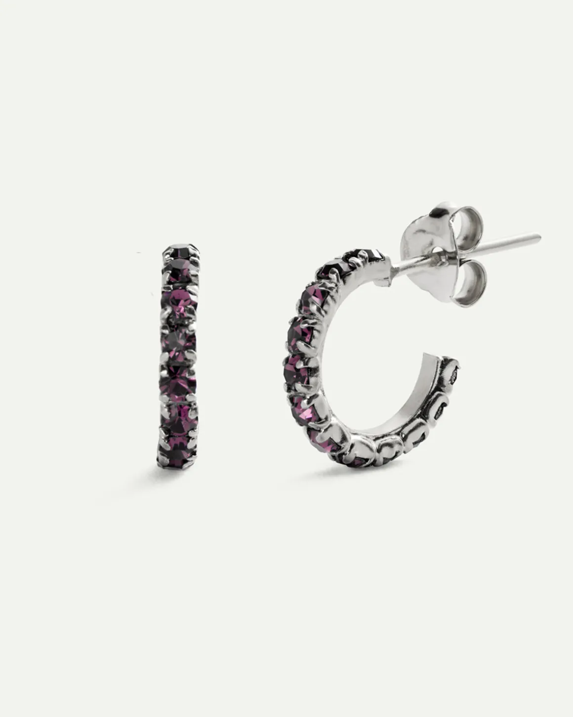 PENDIENTES ICE PURPLE SILVER