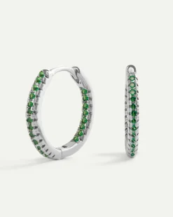 PENDIENTES IRINA GREEN SILVER