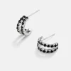 PENDIENTES IVU BLACK SILVER