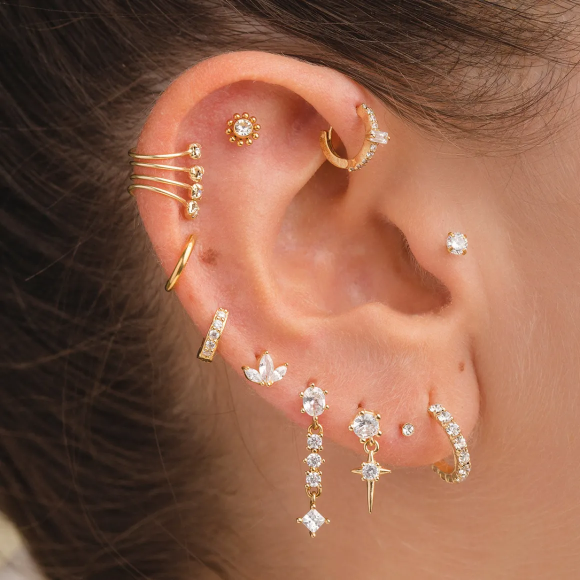 PENDIENTES IXIA GOLD
