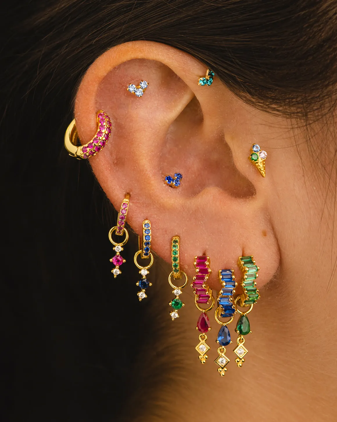 PENDIENTES LAIS BLUE GOLD