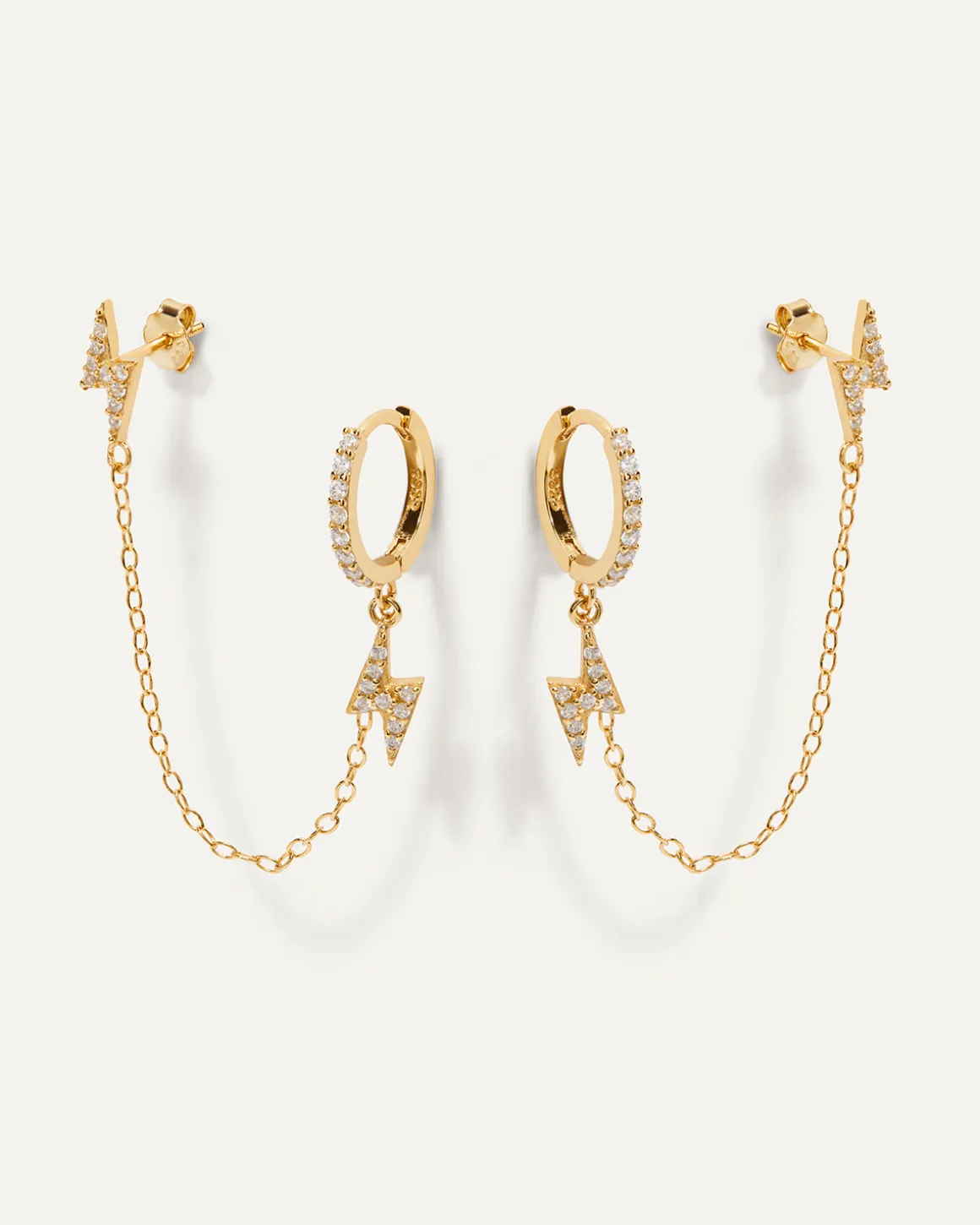 PENDIENTES LIGHTNING GOLD
