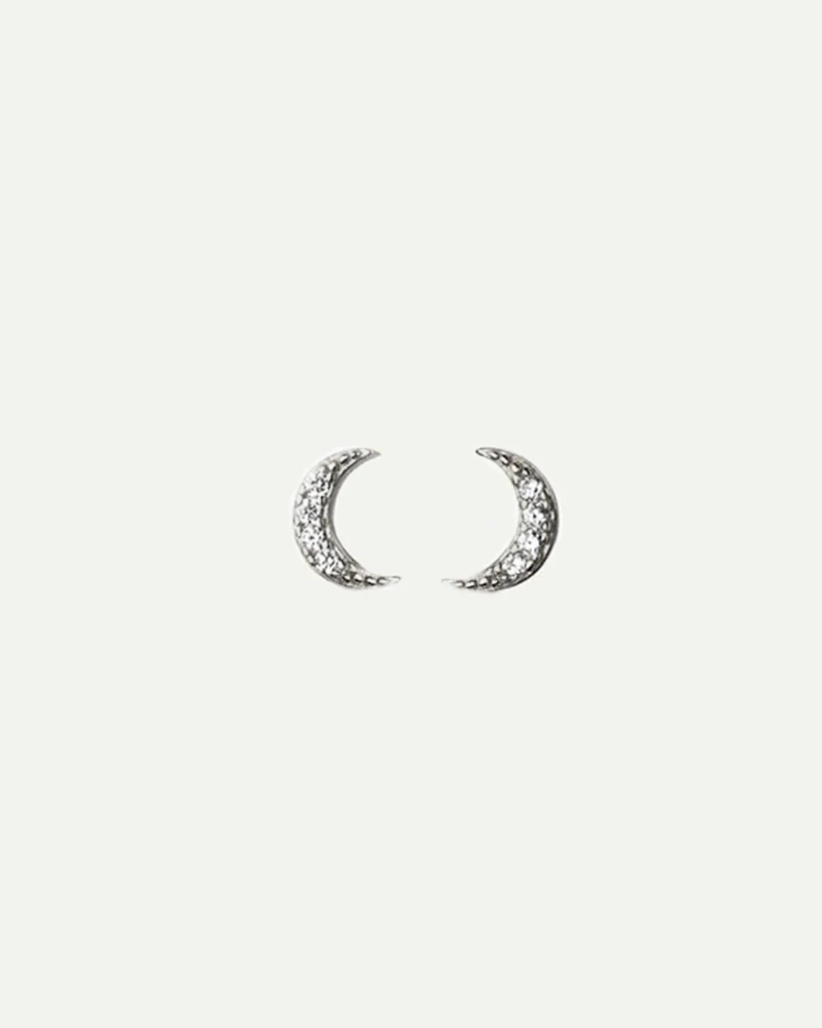 PENDIENTES MOON MINI BRIGHT SILVER