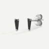PENDIENTES NIB BLACK SILVER