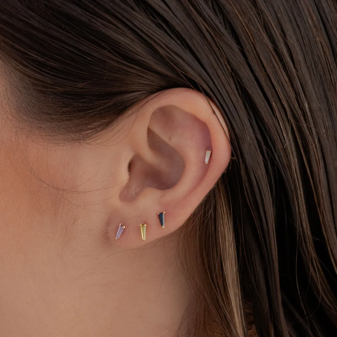 PENDIENTES NIB BLACK SILVER