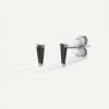 PENDIENTES NIB MINI BLACK SILVER