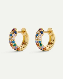 PENDIENTES NOVA RAINBOW GOLD