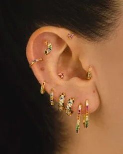 PENDIENTES NOVA RAINBOW GOLD