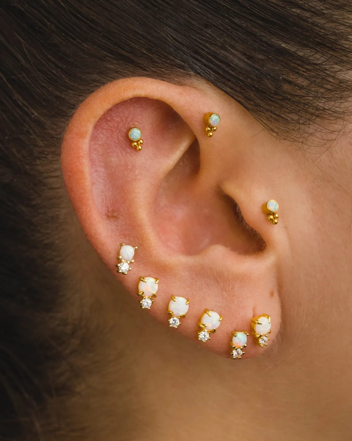 PENDIENTES OPAL MINI GOLD